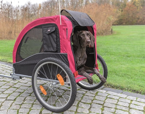 Trixie-Hundefahrrad-Anhänger Schwarz / Rot