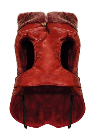 Croci Hundemantel Gepolstert Stier Chic Rot