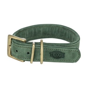 Trixie Hundehalsband Reines Leder Salbeigrün