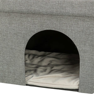 Trixie Katzenkorb/Katzenhaus Kimy Soft 2 Etagen Hellgrau