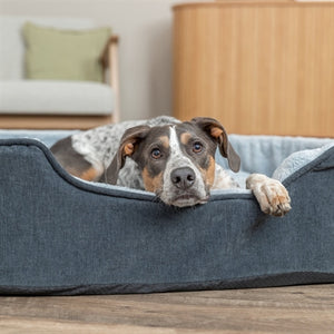 Trixie Vital Hundekorb Lino Soft Oval Grau / Hellgrau