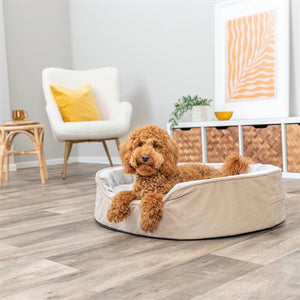 Trixie Vital Hundekorb Lino Soft Oval Beige/Creme