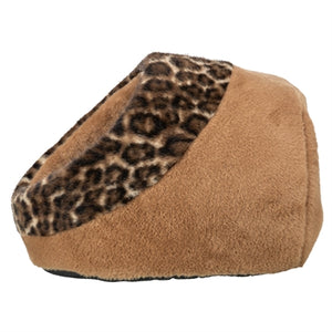 Trixie Katzenkorb Iglu Leo Plüsch Braun / Pantherdruck