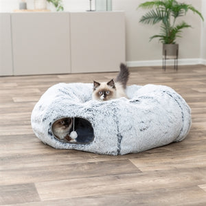 Trixie Harvey Plüsch Spieltunnel / Donut Weiss / Grau