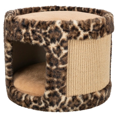 Trixie Kratztonne Leo Panther Print Braun