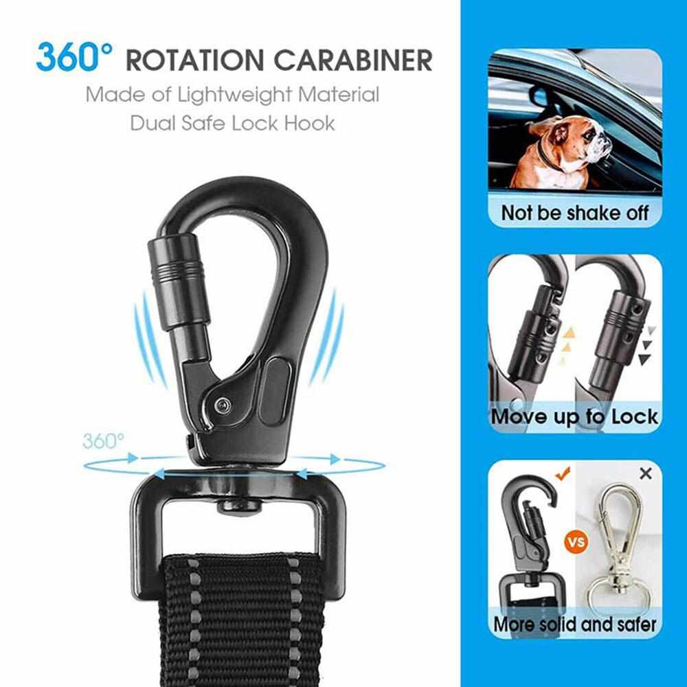 Auto Sicherheitsgurt für Hunde mit Adapter für Gurtschloss und Isofix – Ansicht 2
