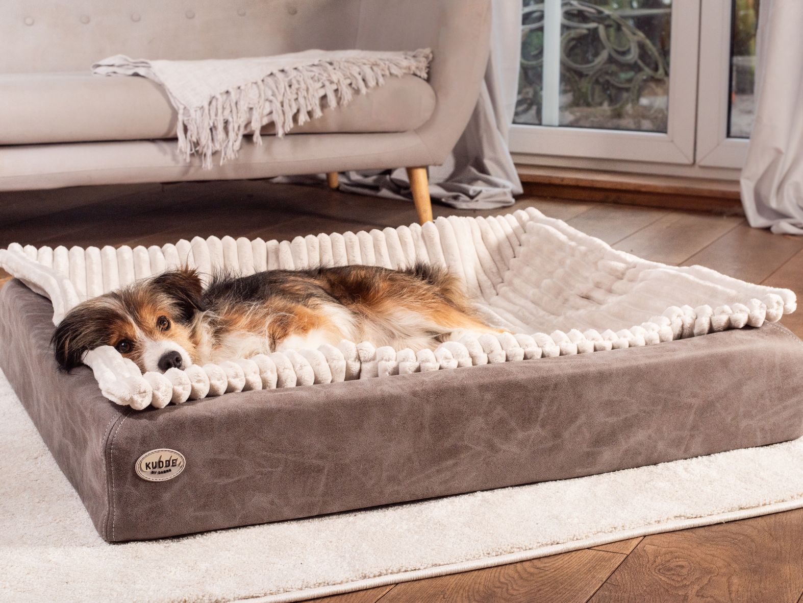 Hundebett KUDDE veganes Wildleder – Ansicht 2