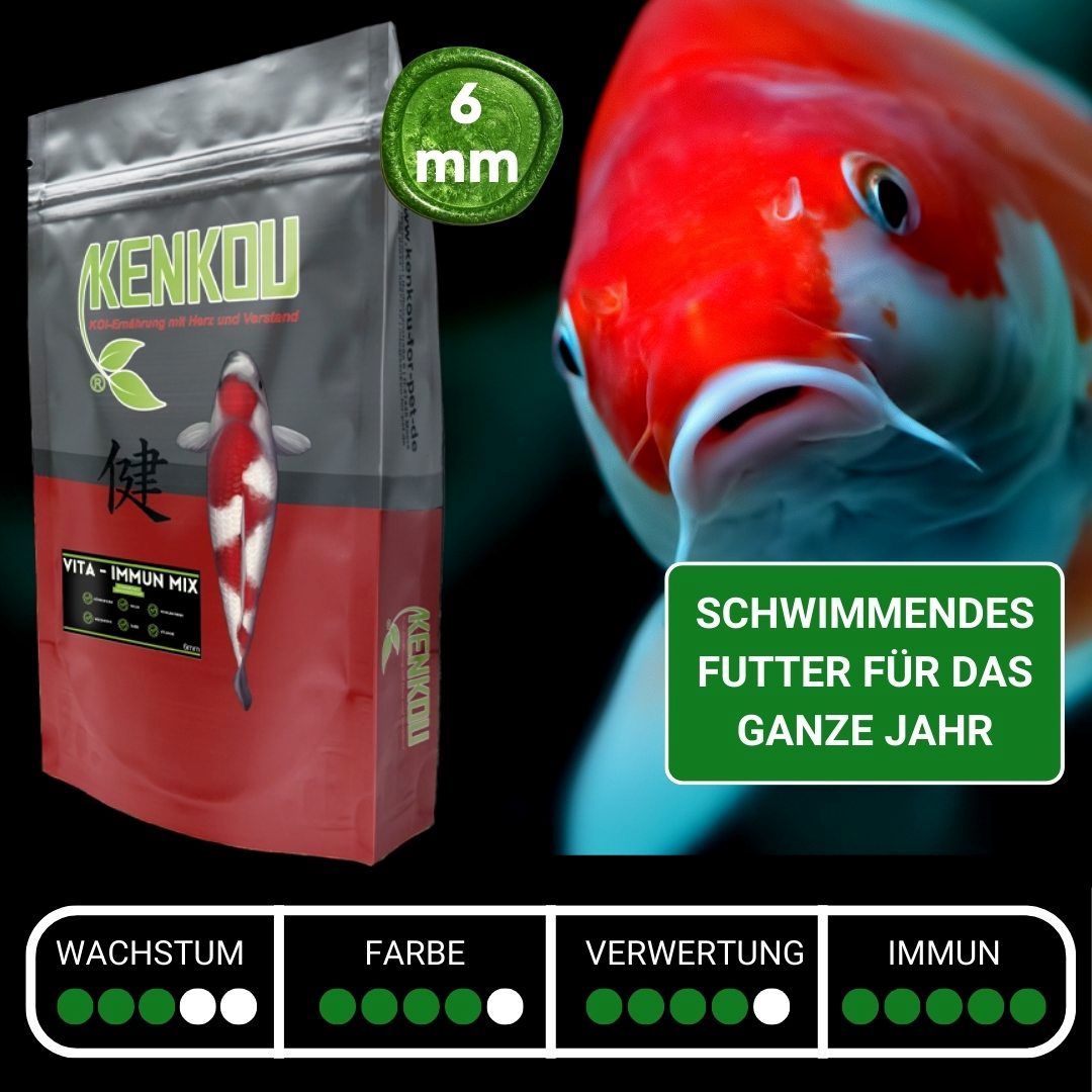 KENKOU® Vita-Immun Mix Koifutter 6 mm - schwimmend – Ansicht 2