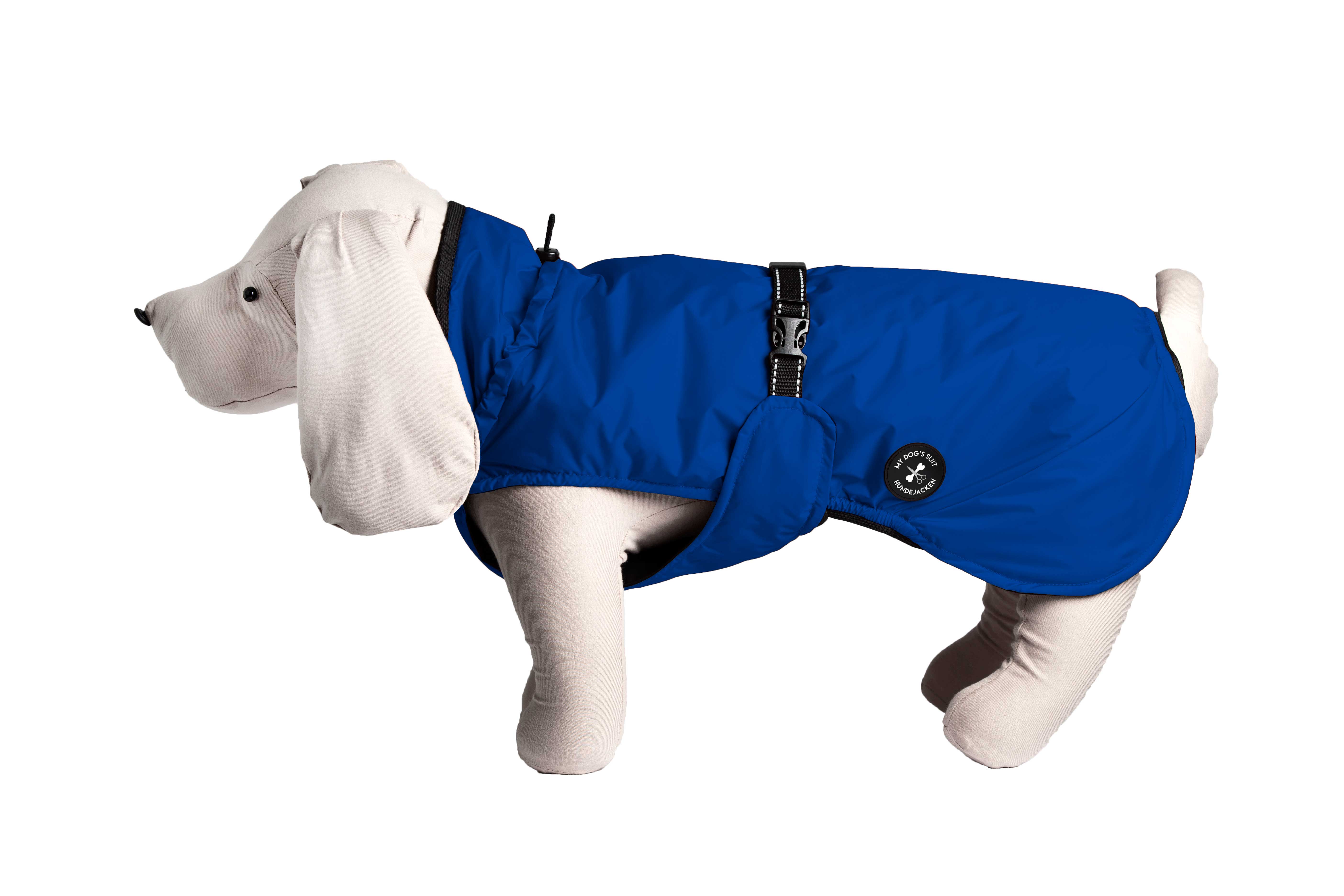 Hunderegenjacke mit Rückenöffnung "Royal Blue" – Ansicht 2