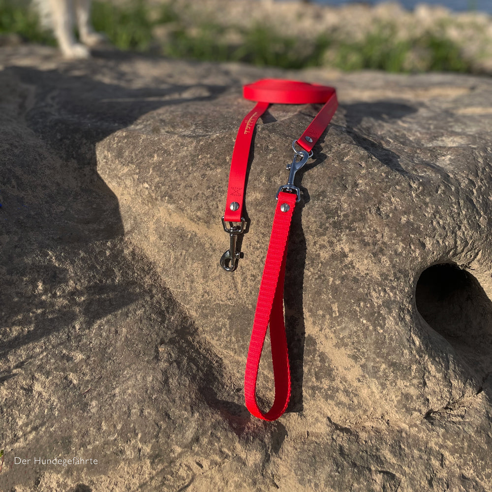Schleppleine FERNWEH aus BioThane®/POP - Band - abnehmbarer Handgriff - 5 -15 m für Hunde – Ansicht 2