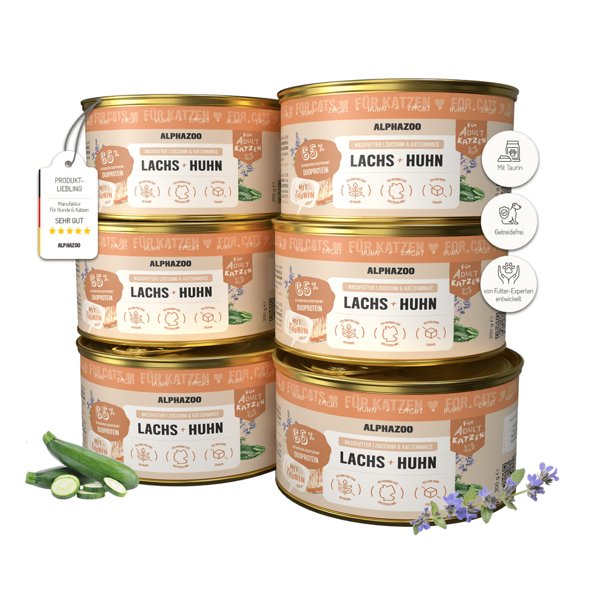 Lachs + Huhn Nassfutter für Katze – Ansicht 2