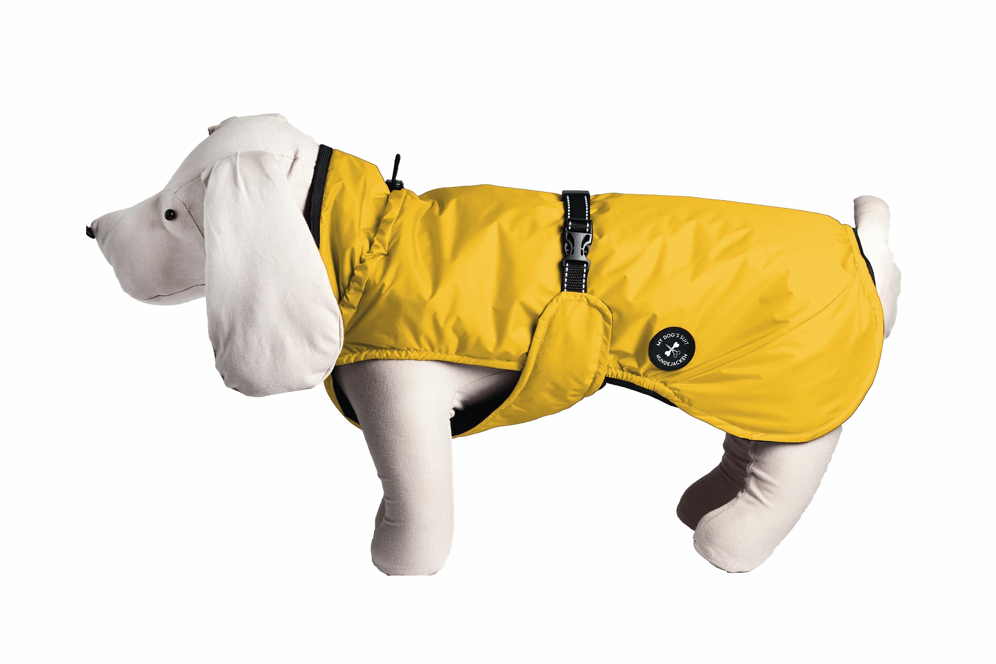 Hunderegenjacke mit Rückenöffnung "Sunshine Yellow" – Ansicht 2