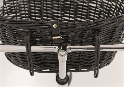 Trixie Weidenradkorb Vorne Schwarz Mit Kissen Und Kapuze