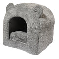 40 Winks Rosenholz Katzenkorb Iglu Teddy Grau