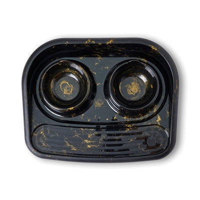 Savic Butler Futter- Und Trinkschale Mit Tablett Marmor Schwarz/Gold