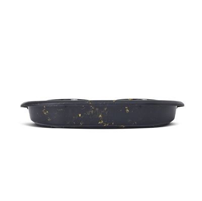 Savic Butler Futter- Und Trinkschale Mit Tablett Marmor Schwarz/Gold