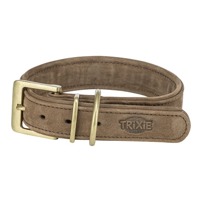 Trixie Halsband Hund Reines Leder Braun