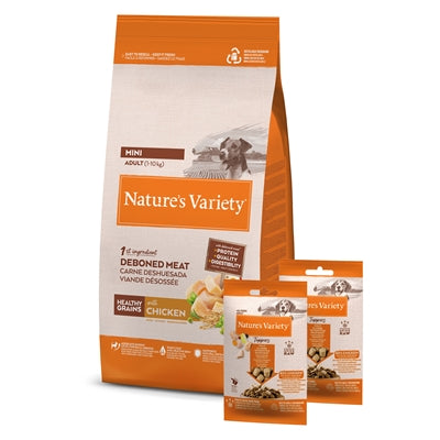 Natures Variety Original Adult Mini Chicken Mit 2 Gefriergetrockneten Toppern