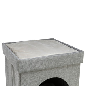 Trixie Katzenkorb/Katzenhaus Kimy Soft 2 Etagen Hellgrau