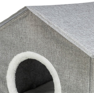 Trixie Katzenkorb/Katzenhaus Nora Soft 2 Dreifach Hellgrau