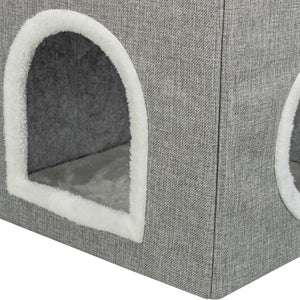Trixie Katzenkorb/Katzenhaus Nora Soft 2 Dreifach Hellgrau