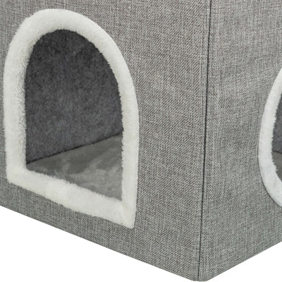 Trixie Katzenkorb/Katzenhaus Nora Soft 2 Dreifach Hellgrau