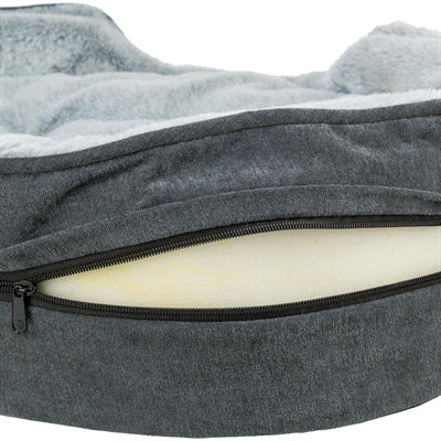 Trixie Vital Hundekorb Lino Soft Oval Grau / Hellgrau