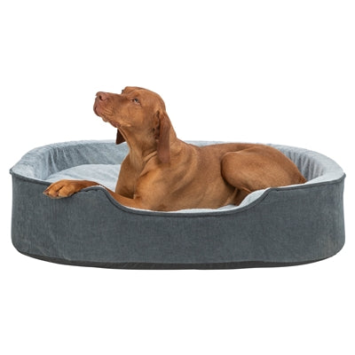 Trixie Vital Hundekorb Lino Soft Oval Grau / Hellgrau