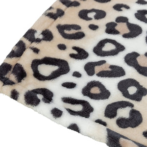 Trixie Hundedecke Leo Soft Plüsch Creme / Panther Print