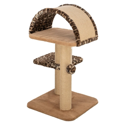 Trixie Kratzbaum Leo Panther Print Lair Mit Bogen Braun