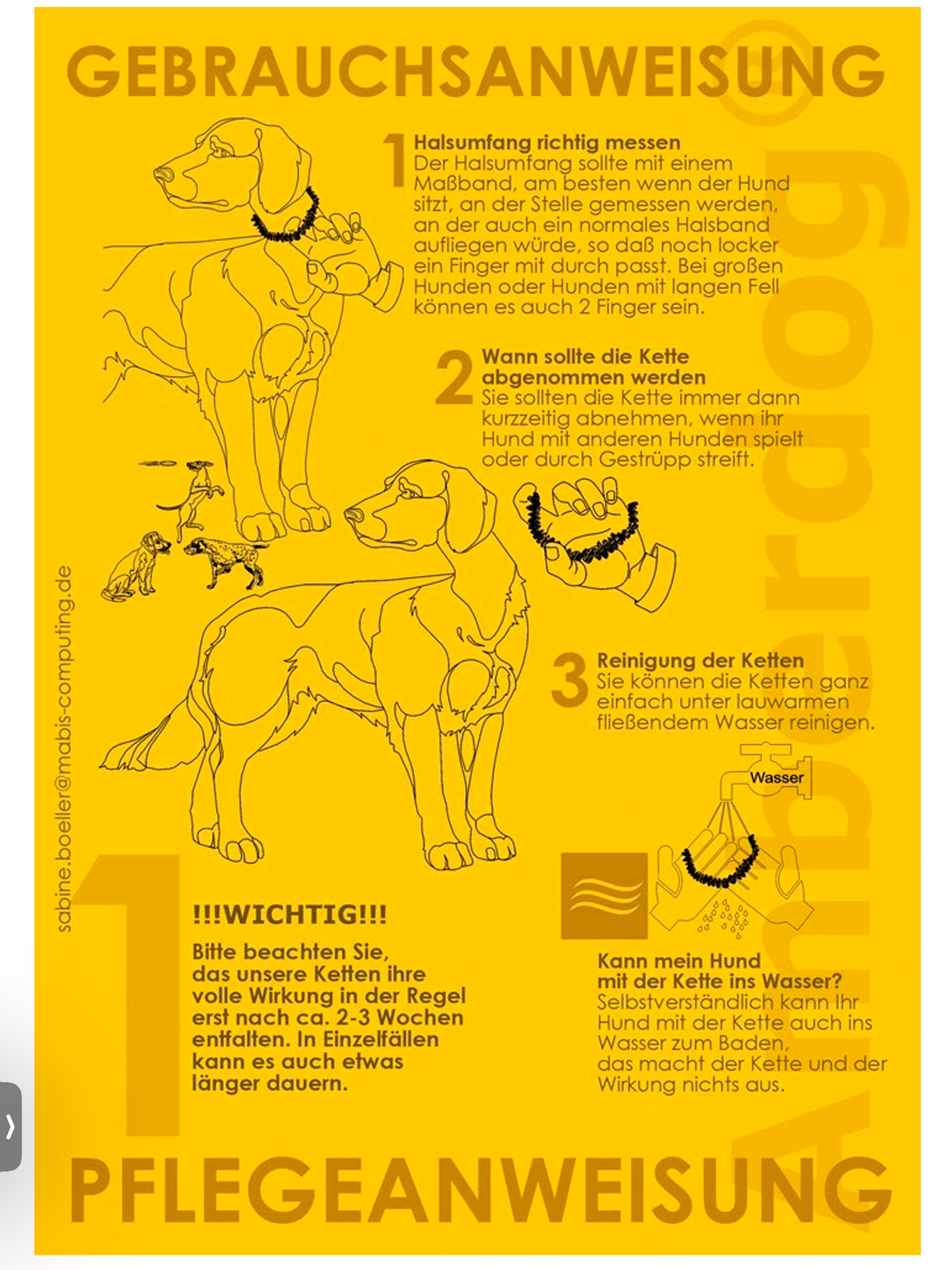 Hunde Bernsteinkette Blauquarz – Ansicht 3