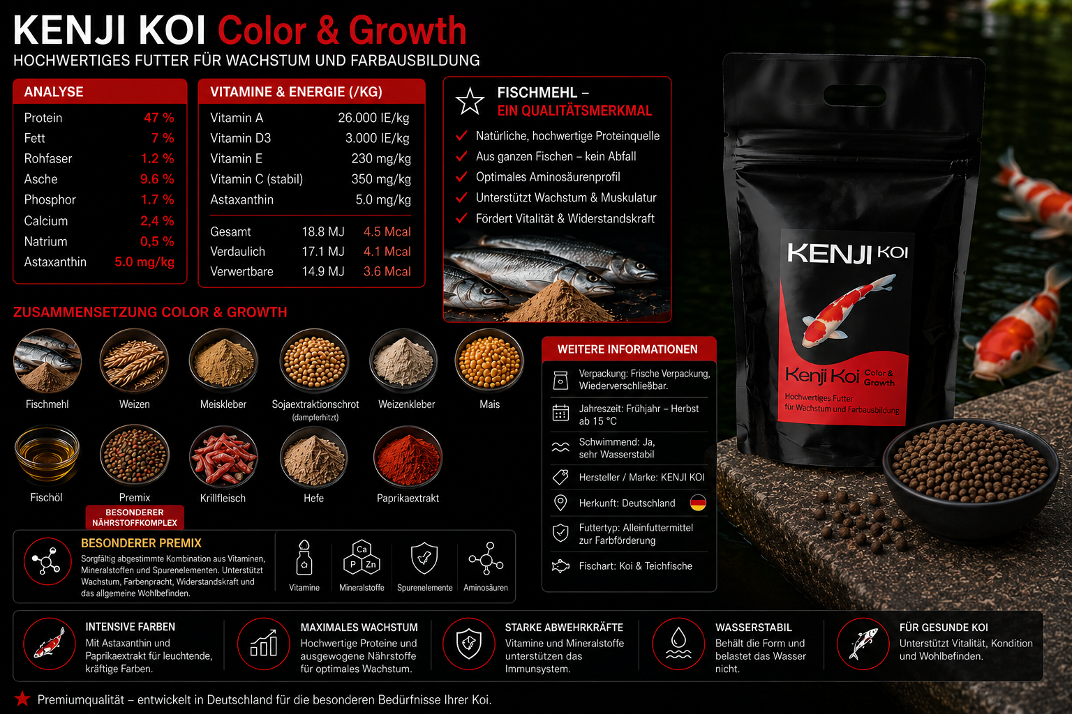 KENJI KOI Color & Growth 5kg – Ansicht 3