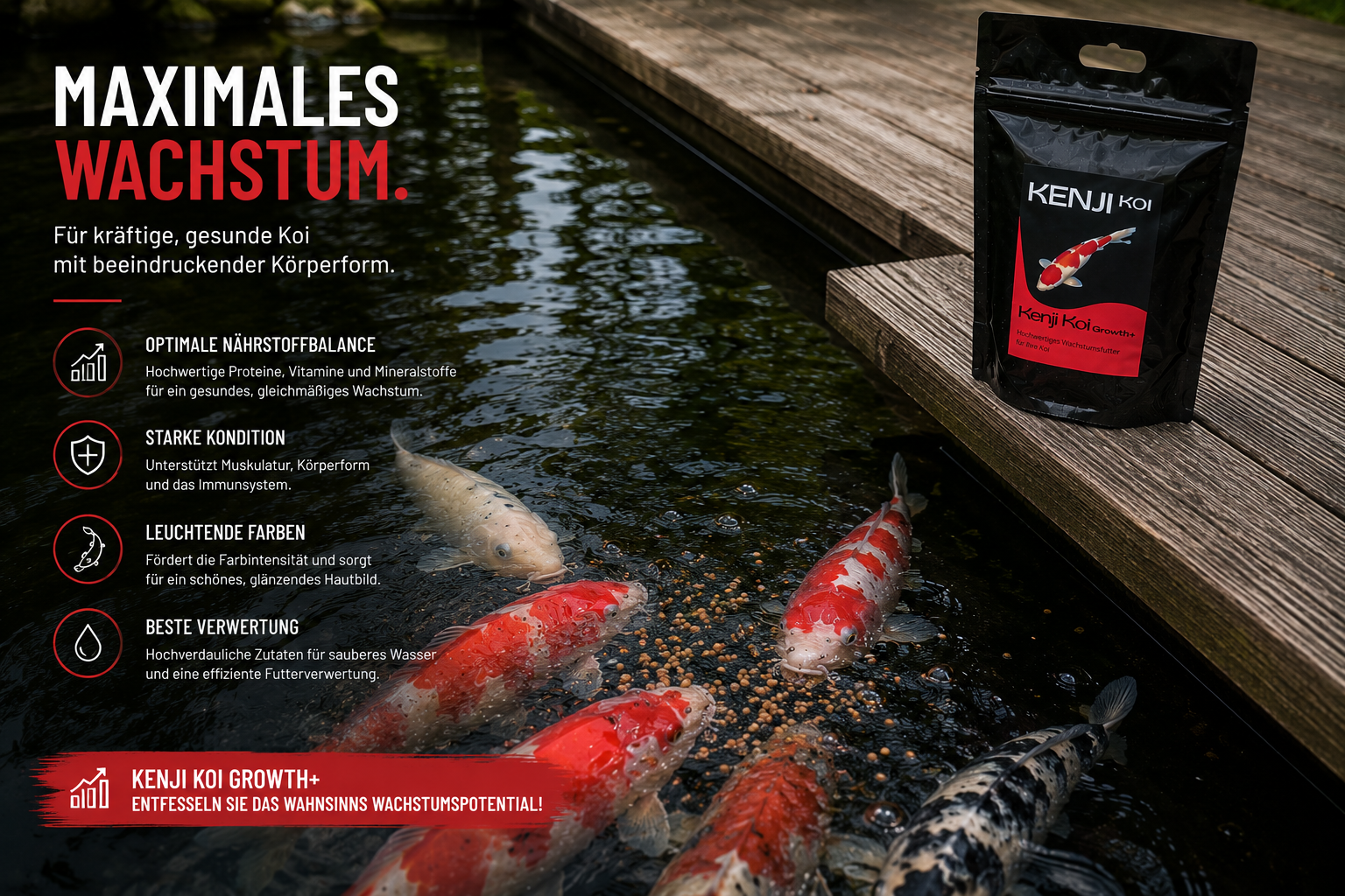 KENJI Koi Growth+ Wachstumsfutter 5kg – Ansicht 4